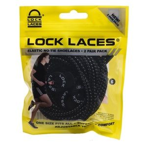 Lock Laces Elastic No Tie Shoelaces 2 Pair Pack